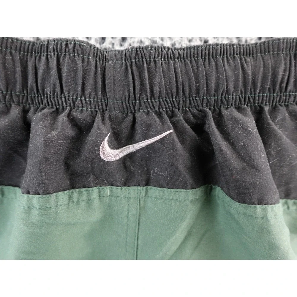 Nike Mens Athletic Shorts Green Black Grey Mesh Lined Drawstring Size‎ Small